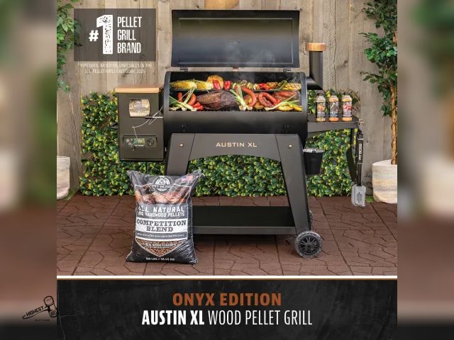 Lot 91-9824 - New MSRP $ 596.00 Pit Boss Pellet Smoker, Austin XL 1000 Square inch Wood Fired Pellet Grill, Onyx S...