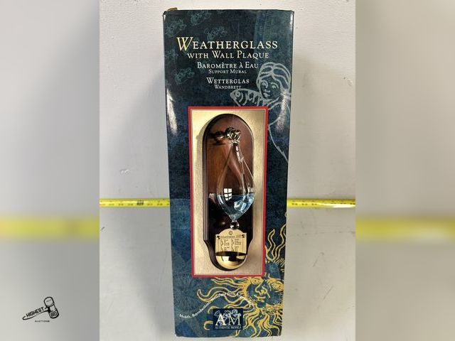 Lot 91-6376 - WEATHERGLASS WITH WALL PLAQUE - INSTRUCTIONS ARE ON BOX
