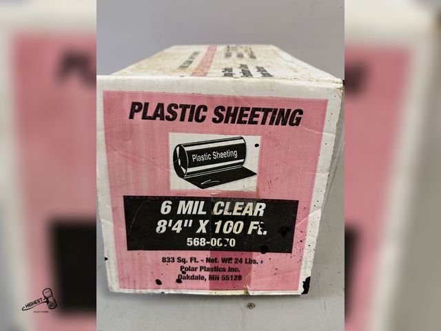 Lot 91-6454 - 6 MIL CLEAR 8'4" X 100FT MULTI PURPOSE PLASTIC SHEETING - DROP CLOTH - FURNITURE COVER - VAPOR BARRI...