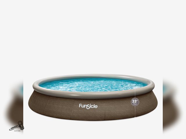 Lot 91-9488 - New MSRP $ 249.99 FUNSICLE 15FT QUICKSET DESIGNER POOL INCLUDES FILTRABOOST 800 POOL PUMP, FILTER &a...