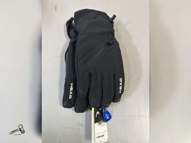 Lot 91-7338 - New HEAD UNISEX ADULT INSULATED SKI GLOVES - SIZE LARGE - ZIPPERED VENT SO YOUR HANDS DONT GET TO HO...