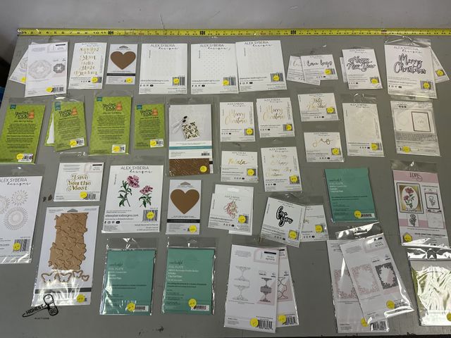 Lot 91-8316 - New 44 ASSORTED PRESS &amp; HOT FOIL PLATES - ALEX SYBERIA - LDRS - PINK FRESH STUDIO - NEWTON'S NOO...