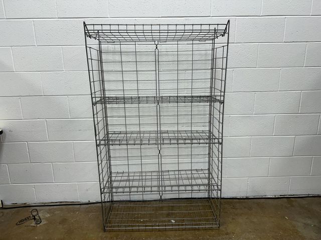 Lot 91-8761 - METAL WIRE SHELF GREAT FOR FLOWERS, VEGETABLES OR THIS YEARS PLANTS 36"W X 15"D X 5'T - BREAKS DOWN ...