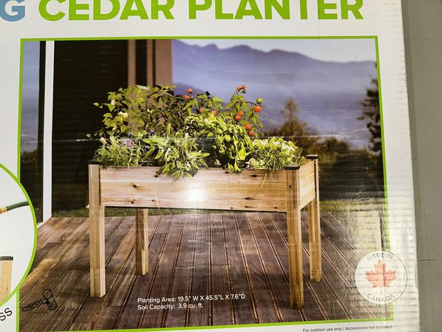 Lot 91-8676 - SELF-WATERING ELEVATED GARDEN PLANTER - Dimensions: 22in. x 48in. x 30in. - SOME PHOTOS USED ARE FOR...