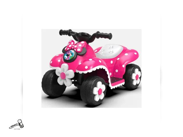 Lot 91-10222 - LIKE NEW 6V Minnie Mouse Quad, Battery Powered Ride-on, Ages 3+ WITH CHARGER