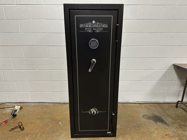 Lot 91-9800 - MSRP $1,119.00 Steelwater Gun Safes 16 Long Gun Max Capacity Gun Safe-SW-EG592216 BROKEN KEY PAD, HA...