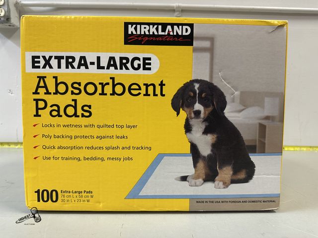 Lot 91-8624 - KIRKLAND SIGNATURE 100 EXTRA LARGE ABSORBENT PADS - 30" X 23"