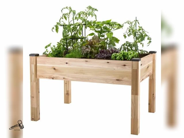 Lot 91-9384 - New MSRP $ 199.99 CEDARCRAFT ELEVATED CEDAR PLANTER 34" X 49" X 30"H - Plants Not Included - Easy Wo...