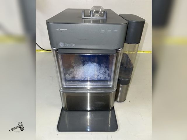 Lot 91-8531 - GE PROFILE  ICE MAKER OPAL 2.0 NUGGET ICE MAKER WITH SIDE TANK &amp; SCOOP - TESTED MAKES ICE AS IT ...