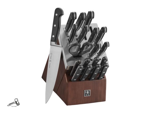 Lot 91-10171 - New MSRP $449.99 J.A. Henckels International Classic 20-pc Self-Sharpening Knife Block Set