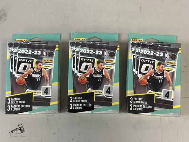 Lot 91-9605 - New SEALED IN BOX 3 PACK PANINI 2022-2023 NBA TRADING CARDS