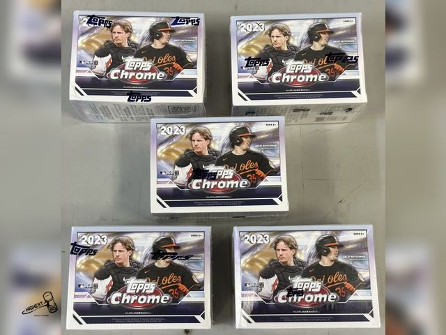 Lot 91-9603 - New TOPPS CHROME MLB CARDS SEALED IN BOX 5 PACK 2023