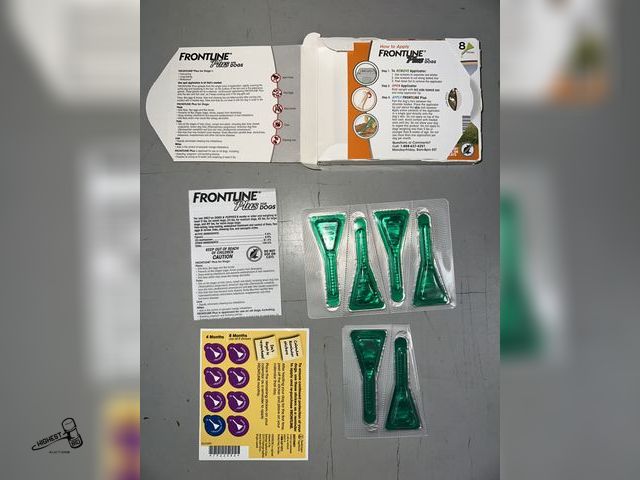 Lot 91-8477 - FRONTLINE PLUS FOR DOGS 5 - 22 LBS - OPEN PACK ONLY 6 DOSES