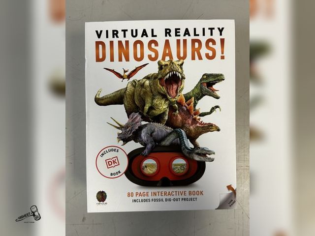 Lot 91-8866 - VIRTUAL REALITY DINOSAURS 80 PAGE INTERACTIVE BOOK INCLUDES FOSSIL DIG-OUT PROPJECT
