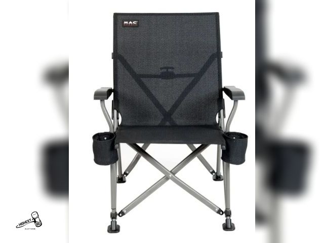 Lot 91-6267 - MAC SPORTS HEAVY DUTY CAMP CHAIR - ALUMINUM FRAME CONSTRUCTION - STRETCH TIGHT FABRIC- LOOKING FRAME...