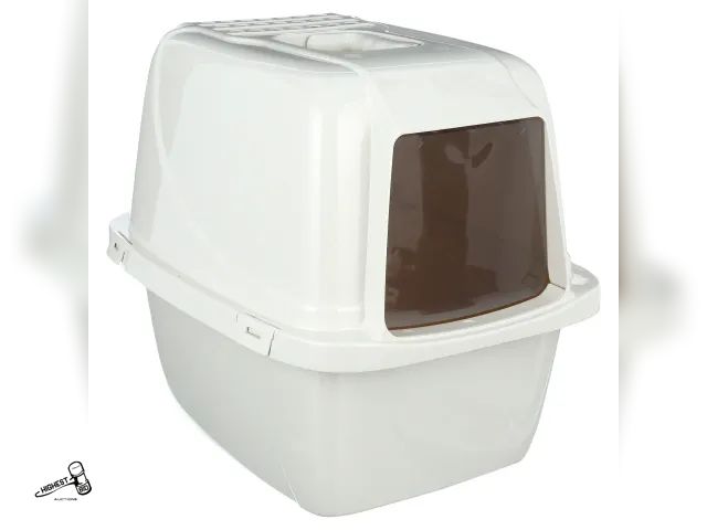 Lot 91-9746 - New MSRP $35 Van Ness Plastics Enclosed Cat Litter Box White, LG