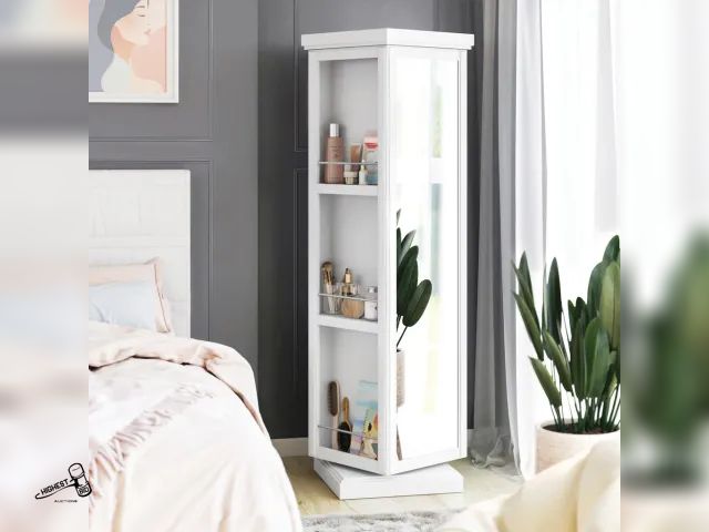 Lot 91-9052 - New MSRP$ 349.99 Tresanti Charlie Rotating Vanity - Swivel Base Rotates 180 Degrees - Space-Saving D...