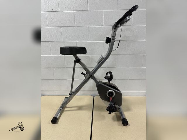 Lot 91-7446 - New EVXERPEUTIC FOLDABLE UPRIGHT BIKE WITH AIRSOFT SEAT - BLUETOOTH MOBILE APP TRACKING - COMPUTER D...