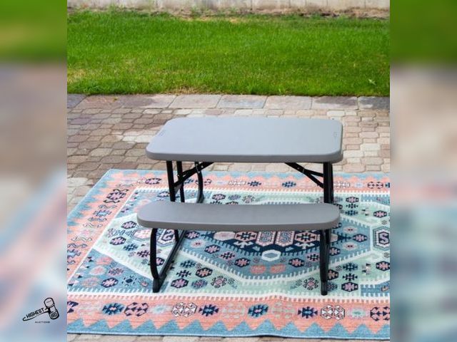 Lot 91-6501 - LIFETIME CHILDRENS PICNIC TABLE - SEATS UP TO 4 CHILDREN - DESIGNED FOR AGES 3-8 - MADE FROM UV PROT...