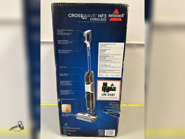 Lot 91-6277 - BISSEL CROSSWAVE HF3 CORDLESS ALL IN ONE MULTI SURFACE CLEANER - VACUUM AND WASH AT THE SAME TIME - ...