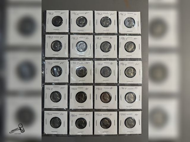 Lot 91-6545 - 20 U.S. NICKELS - 1962 - 1962 - 1962 - 1963 - 1963 - 1963 - 1963 - 1963 - 1963 - 1963 - 1963 - 1964 ...