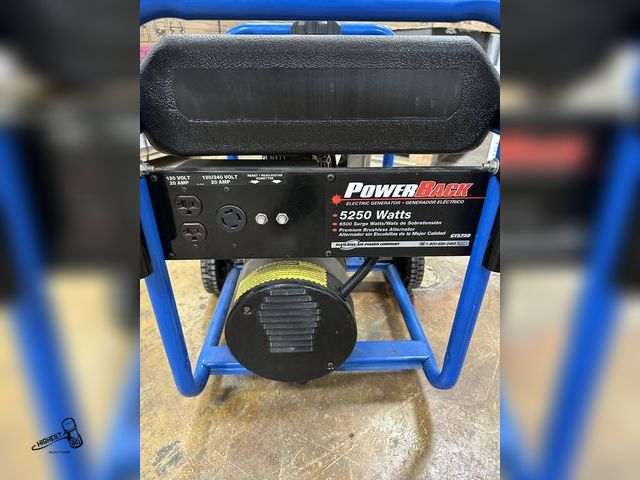 Lot 91-6509 - DEVILBISS AIR POWER COMPANY POWERBACK ELECTRIC GENERATOR - 5,250 WATTS - MODEL: GT5250 - 10 HORSE PO...