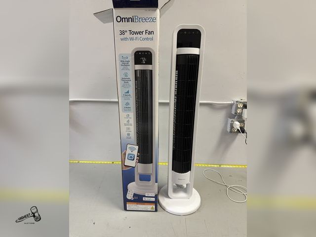 Lot 91-6242 - OMNIBREEZE TOWER FAN WITH INTERNAL OSCILLATION AND WIFI - LARGE AIR CIRCULATION COVERAGE - UP TO 200...