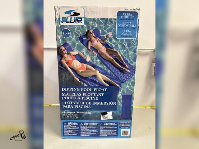 Lot 91-6327 - FLUID AQUATICS DIPPING POOL FLOAT - BUILT WITH ADANVED TRIPLE DIPPED PVC CLOSED CELL FOAM TECHNOLOGY...