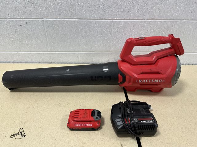 Lot 91-10552 - CRAFTSMAN V20 2 STAGE BLOWER WITH BATTERY &amp; CHARGER - JUST IN TIME FOR THE LEAVES