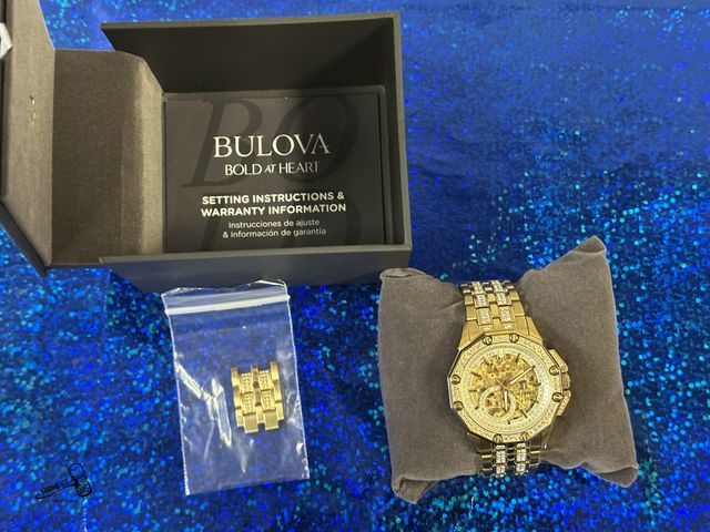 Lot 91-10473 - BULOVA OCTAVA CRYSTAL MEN'S CHRONOGRAPH WATCH 98A292 - CONDITION LIKE NEW