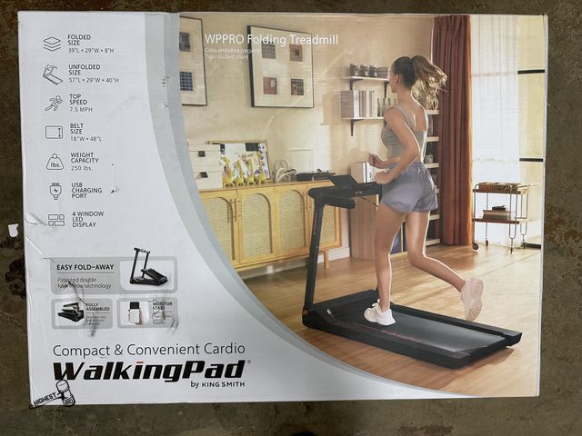 Lot 91-8537 - WALKING PAD BY KING SMITH WPPRO FOLDING TREADMILL - IN BOX LIKE NEW