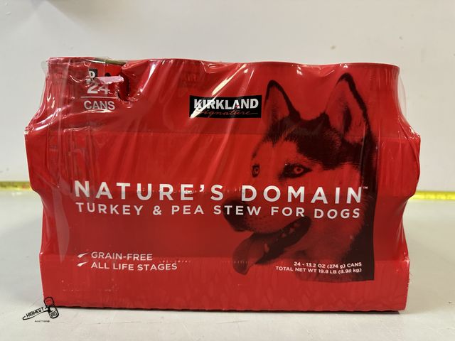 Lot 91-8613 - KIRKLAND SIGNATURE NATURE'S DOMAIN TURKEY &amp; PEA STEW FOR DOGS - GRAIN FREE - ALL LIFE STAGES - 2...