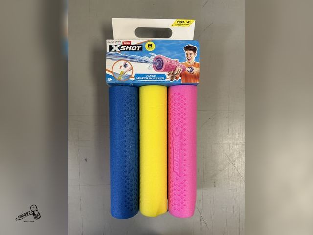 Lot 91-6345 - X SHOT FOAM WATER BLASTER 6 PACK - RAPID FILL - WATER BLASTING ACTION - FOAM BLASTER - 6 PACK