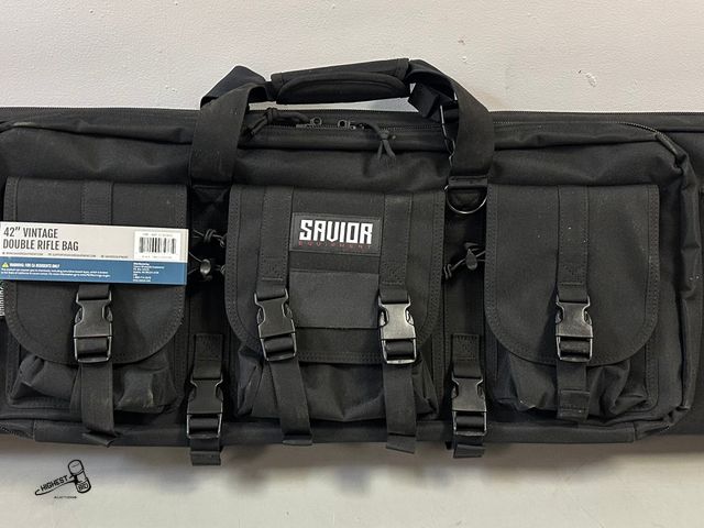 Lot 91-7350 - NEW SAVIOR EQUIPMENT AMERICAN CLASSIC DOUBLE RIFLE BAG - 600 DENIER PREMIUM PVC SHELL - DURABLE SIDE...