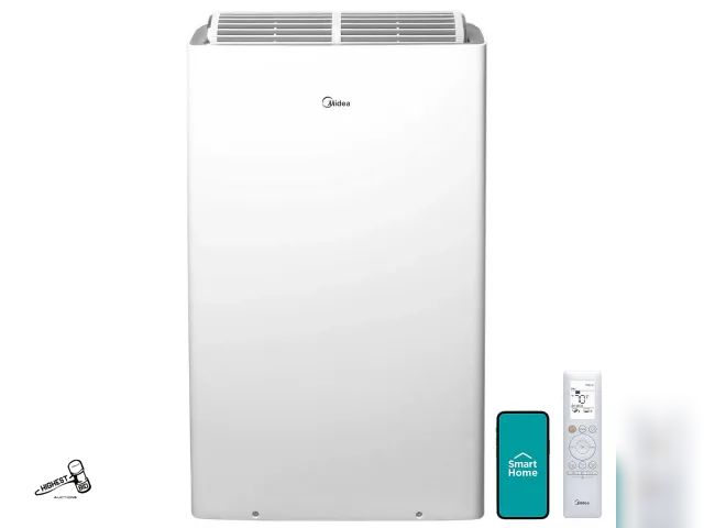Lot 91-9751 - New MIDEA RMP14STW PORTABLE AC MSRP $724.99 Midea (12000 BTU DOE) 550 sq ft Portable Air Conditioner...
