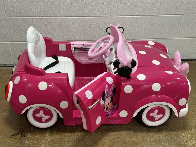 Lot 91-10226 - MSRP $229.00 USED WITH BOX Huffy 6V Disney Minnie Mouse Convertible Ride-On Car with CHARGER, Ages 3...