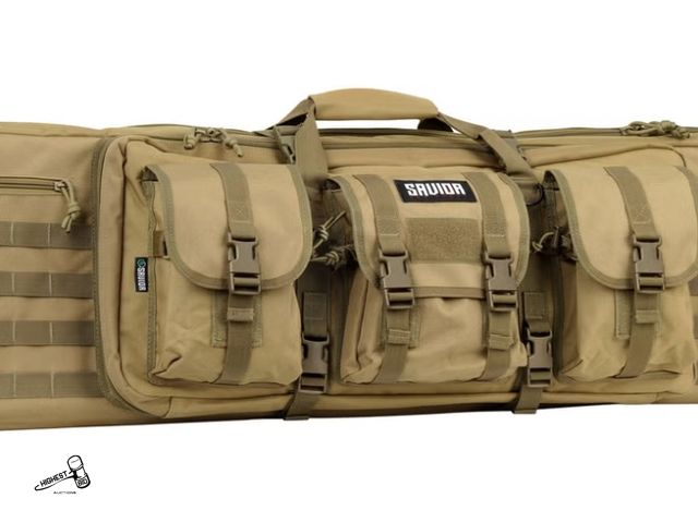 Lot 91-10403 - New Savior Equipment American Classic Double Rifle Bag - 600 Denier Premium PVC Shell - Durable Side...