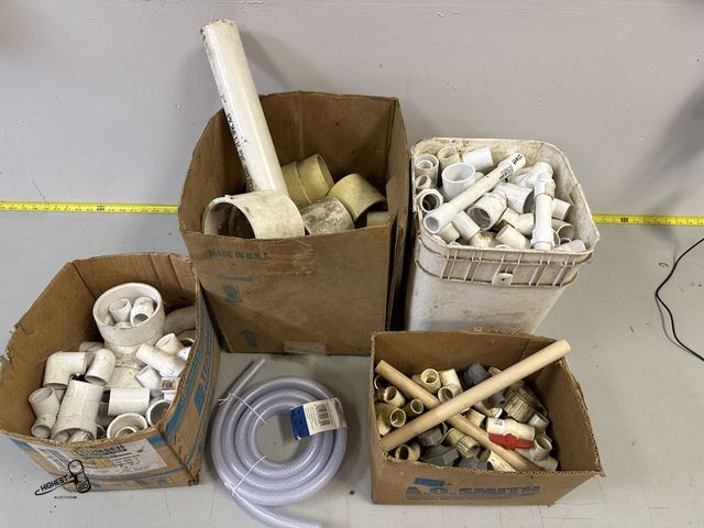 Lot 91-6458 - 4 BOXES OF APPROX 200 MISC PVC PIPE FITTINGS