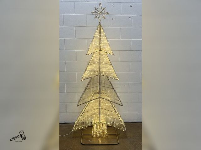 Lot 91-10524 - 7 FOOT STRING TREE WITH LED LIGHTS 2ND SECTION UP IS FLICKERING