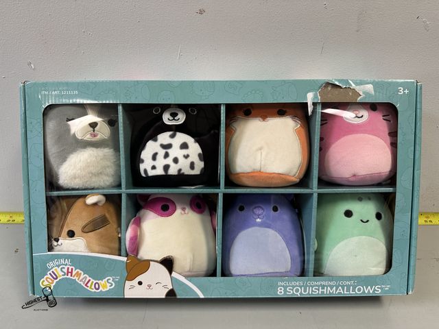 Lot 91-7512 - ORIGINAL SQUISHMALLOWS SET OF 8 IN PACK - 5" TALL - GREAT GIFT IDEA