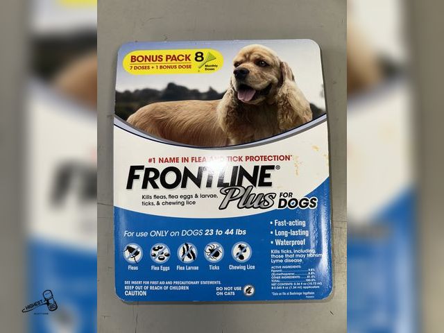 Lot 91-8475 - FRONTLINE PLUS FOR DOGS - 23 TO 44 LBS - BONUS PACK 8 DOSES