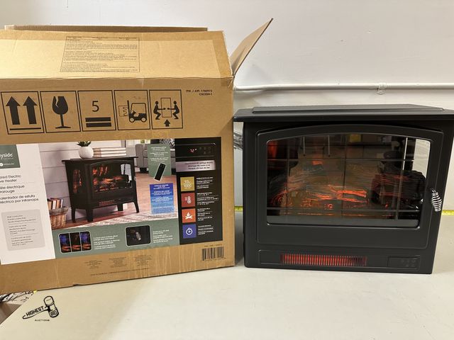 Lot 91-8570 - BAYSIDE FURNISHING  1782972 Portable Heater INFARED ELECTRIC STOVE HEATER - ADD ADDITIONAL HEAT ANYW...