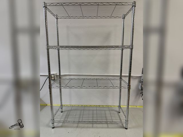 Lot 91-8095 - STAINLESS STEEL 4 TIER RACK - 54" TALL X 14" DEEP X 36" WIDE