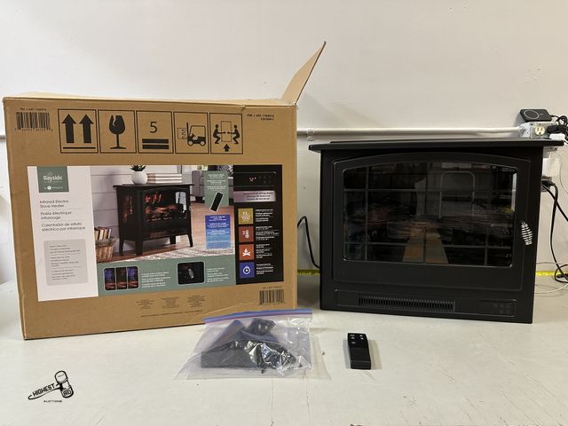 Lot 91-8569 - BAYSIDE FURNISHING 1782972 Portable Heater  INFARED ELECTRIC STOVE HEATER - ADD ADDITIONAL HEAT ANYW...