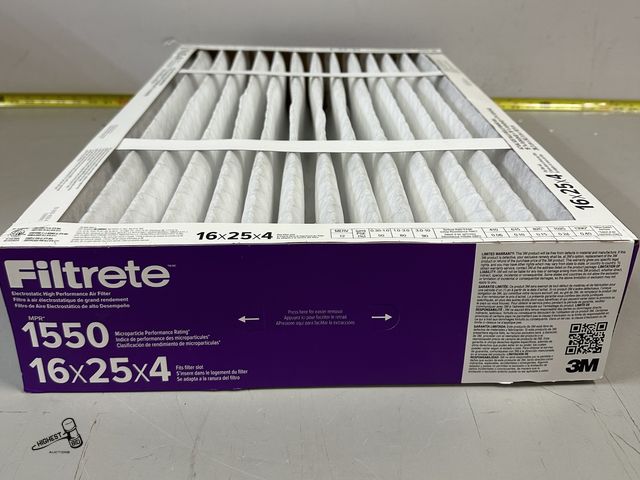 Lot 91-8642 - 3M FILTERETE 16"X25"X4" MPR 1550 - NEW