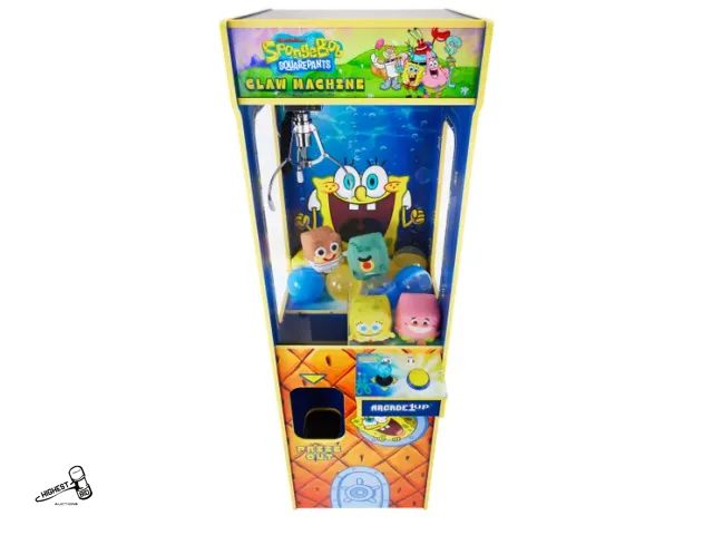 Lot 91-8850 - Arcade1Up SpongeBob SquarePants Claw Machine - GREAT FOR KIDS BIRTHDAY PARTYS - CHORE LIST AND PRIZE...