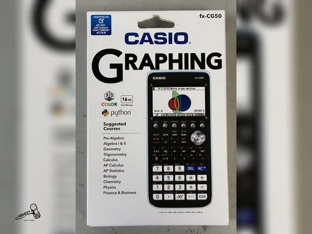 Lot 91-9645 - New IN BOX CASIO GRAPHING CALCULATOR FX-CG50