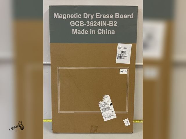 Lot 91-9741 - New Magnetic Dry Erase Whiteboard 36" x 24", Wall-Mounted White Board with Pen Tray, Markers, Eraser...