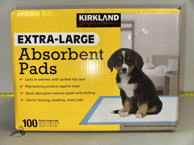 Lot 91-8440 - New KIRKLAND SIGNATURE - 100 EXTRA LARGE ABSORBENT PADS