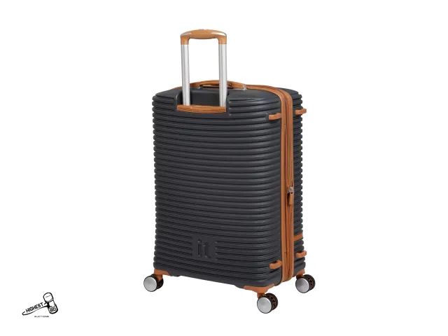Lot 91-9403 - New MSRP $ 99.99 it luggage Replicating Hardside 31" Large Checked Expandable Fashion Spinner Luggag...